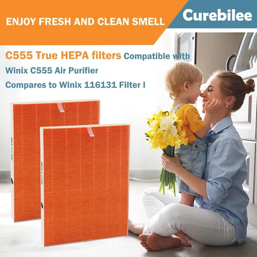 Miniatura 4 de 116131 Filtro de repuesto True HEPA I compatible con purificador de aire Winix C555, solo filtro HEPA de grado H13, se compara con el filtro I Winix