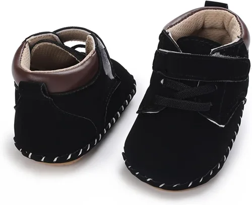 Miniatura 10 de COSANKIM Zapatos deportivos para bebé niño y niña, zapatos de tobillo altos, antideslizantes, suela suave, zapatos de cuna para niños pequeños