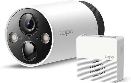 Tapo TP-Link - Cámara de seguridad inalámbrica para exteriores, 2K QHD, visión nocturna a color, sensor starlight, detección de