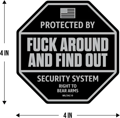 Miniatura 6 de FAFO Magnet – Letrero de seguridad FAFO de advertencia Protegido por Fuck Around and Find Out para camión, ventana Divertidos imanes