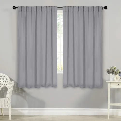Miniatura 30 de BLUENILEMILLS Paneles de cortinas opacas para oscurecer la habitación con bolsillo para barra/pestañas traseras, cortinas perfectas para ventanas