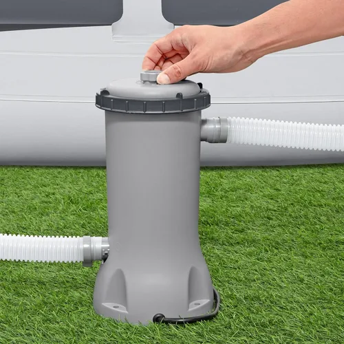 Miniatura 5 de Bestway Flowclear - Cartucho de bomba de filtro de agua para piscina sobre el suelo, 530 galones por hora, 120 voltios con temporizador de apagado