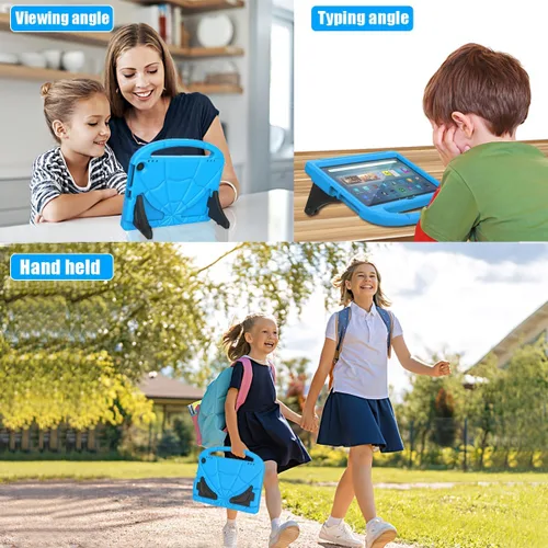Miniatura 5 de Funda para tablet Amazon Fire Max 11 para niños (13ª generación, versión 2023), ligera, a prueba de golpes, con asa y soporte para tablet Kindle Azul