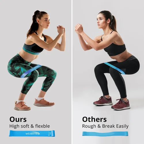 Miniatura 4 de Bandas de resistencia, juego de bucles de látex natural, 5 niveles de resistencia diferentes [10 libras a 115 libras] para entrenamiento, gimnasio