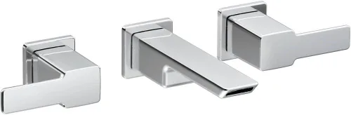 Miniatura 5 de Moen TS6731BN - Grifo de baño de 90 grados con dos manijas y montaje en pared, requiere válvula, níquel cepillado cepillado níquel