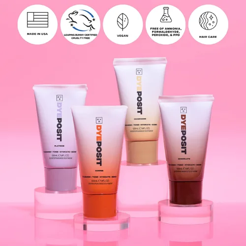 Miniatura 3 de GDY DYEposit - Kit de acondicionador de color (platino) y aclarador de cabello con polvo sin polvo y revelador de 25 volúmenes, kit