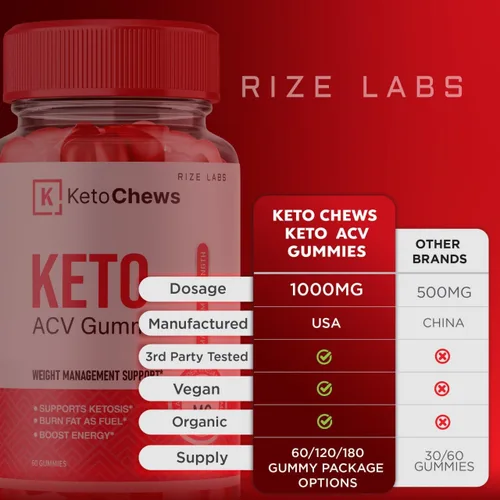 Miniatura 6 de Gomitas Keto Chews ACV para bajar de peso 525 mg - Dieta de grasa del vientre - Fórmula avanzada (60 gomitas)