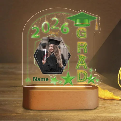 Miniatura 28 de Regalos de graduación personalizados luz nocturna con nombre de foto, lámpara LED de graduación personalizada 2026 para mujeres y hombres, regalos