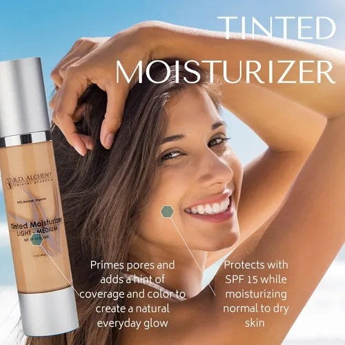 Miniatura 2 de RD Alchemy - Crema hidratante teñida 99% natural y orgánica LIGHT - Sombra media con SPF. La mejor crema BB y CC para pieles normales a secas.