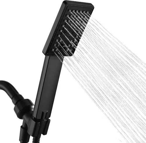 Miniatura 8 de BRIGHT SHOWERS Juego de cabezal de ducha de mano de alta presión con manguera de ducha flexible de 60 pulgadas y soporte de montaje de brazo