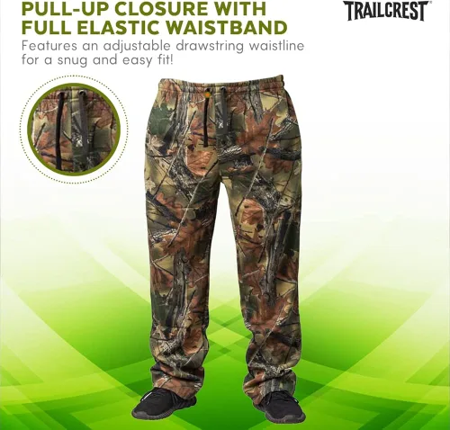 Miniatura 3 de TrailCrest Men's Open Bottom Cotton Blend Lounge Hunting Sweatpants