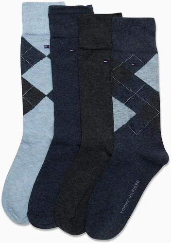 Miniatura 4 de Tommy Hilfiger Men's Reinforced Heel Cotton Dress Socks (4-Pack)
