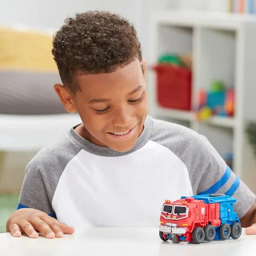 Miniatura 7 de Transformers Bumblebee Cyberverse Adventures Dinobots Unite Smash Changer Optimus Prime figura de acción, juguetes para niños y niñas de 6 años