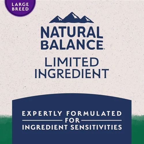 Miniatura 7 de Natural Balance - Comida seca para perros de raza grande con ingredientes limitados, fórmula de granos saludables, cordero y arroz moreno, 12 libras