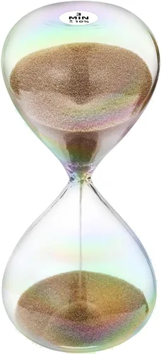 Miniatura 24 de Reloj de arena con temporizador de arena de 1 minuto con arena de color marrón, reloj de arena grande de 1 minuto, reloj de arena de 1 minuto