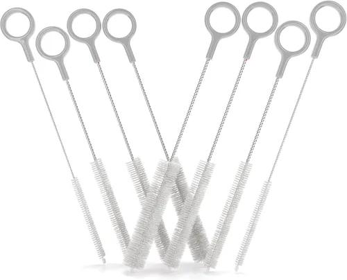 Miniatura 7 de Buenalife Juego de cepillos de limpieza resistentes de 4 piezas - Limpiadores de pajitas extra largos para popotes reutilizables de metal