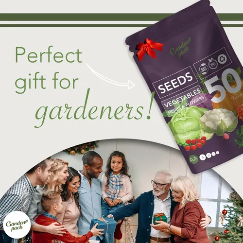Miniatura 8 de Garden Pack Bolsa de semillas de verduras – 50 variedades de semillas de verduras, hierbas y flores para plantar – 25,000 semillas de reliquia sin