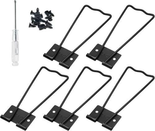 Marco de fotos de hierro, 5 piezas, soporte de fotos de 4.39 pulgadas con tornillos y destornillador (negro)