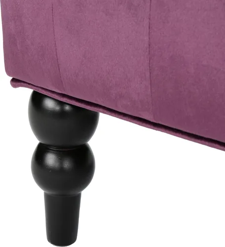 Miniatura 8 de Christopher Knight Home GDFStudio Leona Modern Glam - Sofá biplaza de terciopelo copetudo, pasas y marrón oscuro