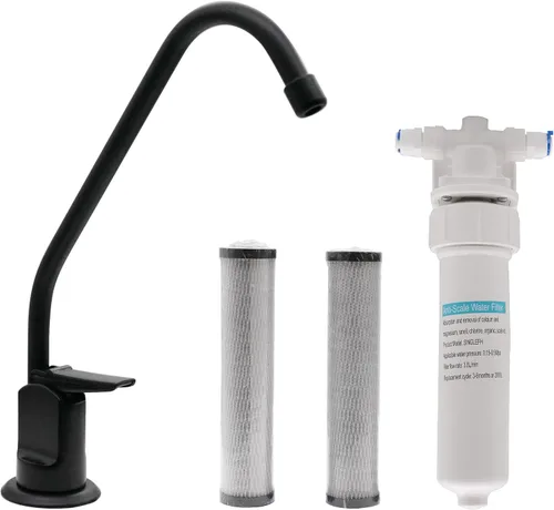 Miniatura 12 de Westbrass CO128-11 Kit de grifo dispensador de agua fría pura estilo Touch-Flo de 8 pulgadas con unidad de filtro en línea debajo del fregadero y 2