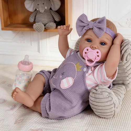 Miniatura 2 de Milidool Muñecas Reborn de bebé realistas para niñas - Muñecas de bebé recién nacidas de 18 pulgadas, cuerpo suave con peso y juguete