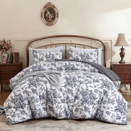Miniatura 12 de JANZAA Juego de edredón tamaño Individual, juego de cama beige con estampado de leopardo, ropa de cama elegante y con estilo con estampado de animal