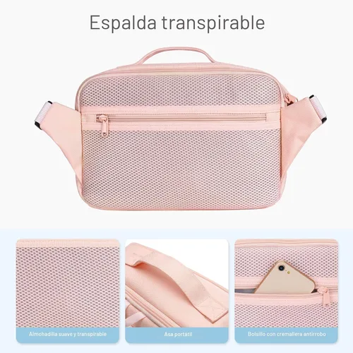 Miniatura 8 de MOSISO Bolsa de Hombro para Cámara Estuche Bolso Cruzado Bandolera, DSLR/SLR/Sin Espejo Compacto Acolchado Bolso de Mano para Fotografía con Rosa
