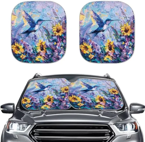 Miniatura 35 de Parasoles personalizados para parabrisas de automóvil, añade tu propia foto, juego de 2 parasoles para parabrisas de automóvil, ajuste universal