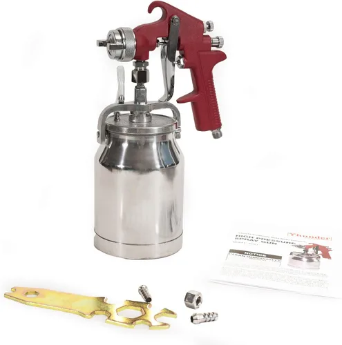Miniatura 2 de Thunder Hardware 4001J - Pistola rociadora de alimentación por sifón de 34 onzas, boquilla de 0.06 pulgadas para una variedad de pinturas de baja