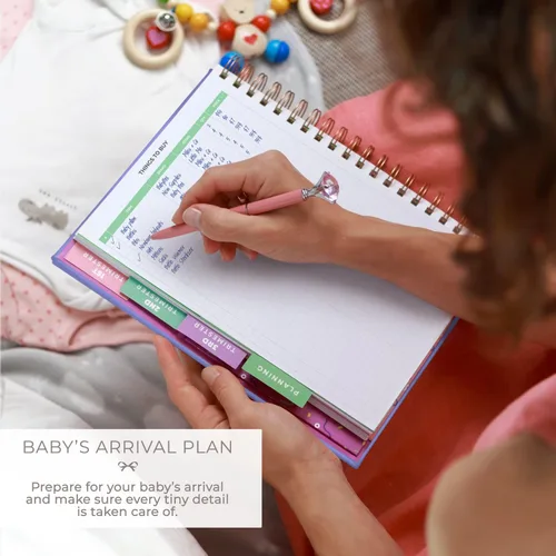 Miniatura 5 de Clever Fox Diario de embarazo y libro de recuerdos – Agenda de embarazo y cuaderno para futuras mamás – Recuerdo del bebé, regalo para madres