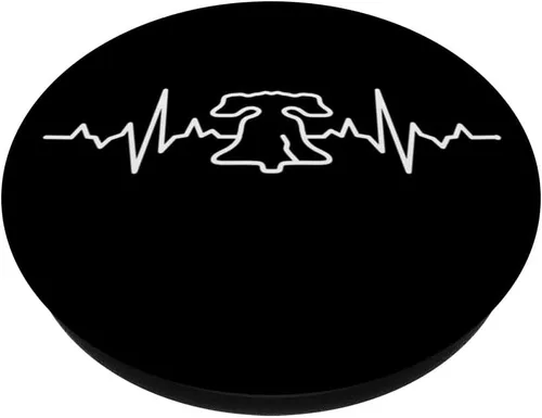 Miniatura 2 de Philadelphia PA Liberty Bell EKG - PopSockets PopGrip intercambiables para ventilador de Philly City