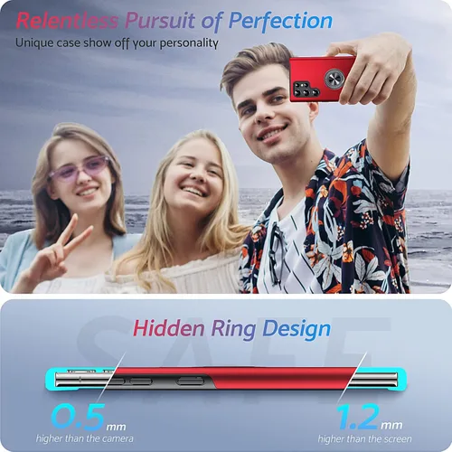 Miniatura 8 de Anqrp Diseñada para Samsung Galaxy S22 Ultra Funda, Incorporada [Protección contra Caídas de 15 Pies][Disipación de Calor] Protección de Grado Rojo