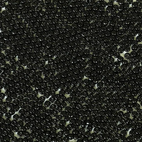 Miniatura 2 de Tamaño 6/0 - Cuentas de semillas de vidrio para manualidades de 0.157 in, cuentas negras para la fabricación de joyas