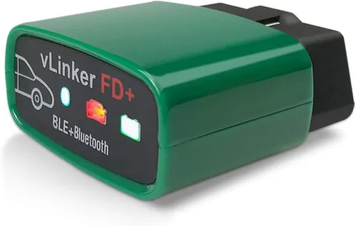 Vgate Adaptador Bluetooth vLinker FD+ OBD2 - Lector de código de diagnóstico para iOS, Android y Windows (compatible con MS-CAN, ELM327)