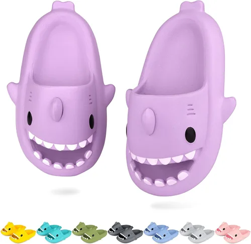 Sandalias de baño con diseño de tiburón para niños y niñas Sandalias de ducha para niños y niñas Sandalias de playa y piscina Secado rápido