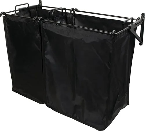 Miniatura 4 de TAG Hardware Cesta inclinable prémium con bolsa (s) de nailon negro extraíble (18 pulgadas de ancho con 1 bolsa grande)