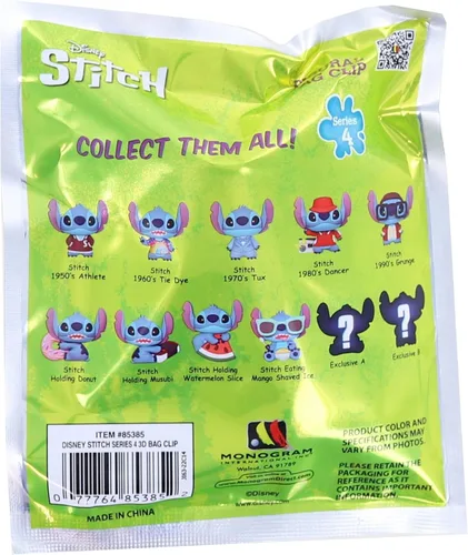 Miniatura 2 de Disney Lilo & Stitch Series 4 - Clip para bolsa de espuma 3D, uno al azar