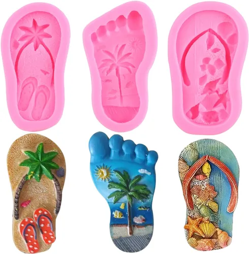Miniatura 11 de ZiXiang Molde de fondant con temática marina, moldes de silicona para peces, tiburones marinos, coral, caramelo, para decoración de tartas