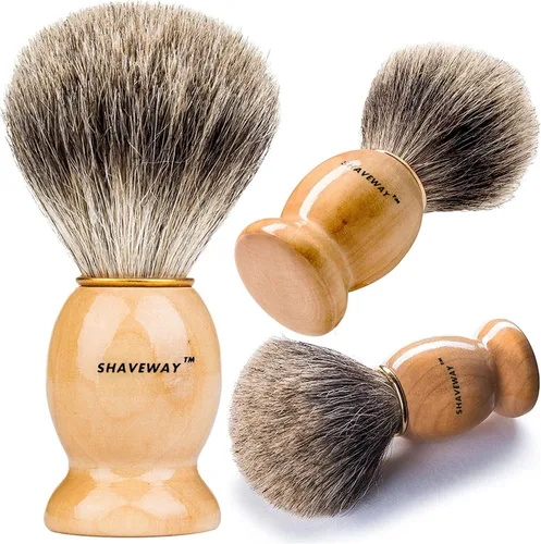 Miniatura 6 de Cepillo de afeitar de tejón 100% puro diseñado para ofrecer el mejor afeitado de tu vida. No importa qué método utilices, maquinilla de afeitar