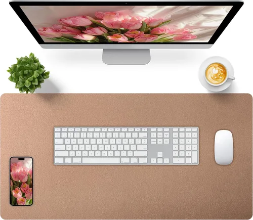 Miniatura 41 de Bloss Almohadilla de escritorio de cuero y reposamuñecas para teclado, alfombrilla grande para mouse + almohadilla para teclado + soporte de muñeca
