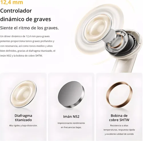 Miniatura 7 de realme Air 7 - Audífonos inalámbricos verdaderos, reducción de ruido activa de 52 dB, sonido de alta resolución, LHDC, controlador de graves Púrpura