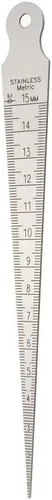 Miniatura 3 de Medidor cónico de 0.039-0.591 in 1/32-5/8 pulgadas de acero inoxidable medidor de soldadura cónico en pulgadas y métrica herramienta de medición