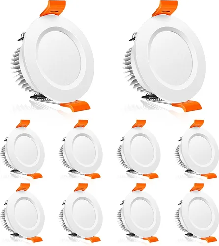 Miniatura 15 de Lámpara LED Downlight de 2 pulgadas, kit de luz de techo regulable de 3 W, luz blanca ultra cálida de 2700 K, luces LED blancas CRI80