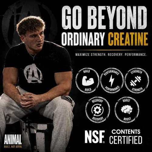 Miniatura 3 de Animal Cápsulas de Monohidrato de Creatina Micronizada - 300 Cápsulas, 2500mg por Porción para Apoyar el Crecimiento Muscular, Resistencia