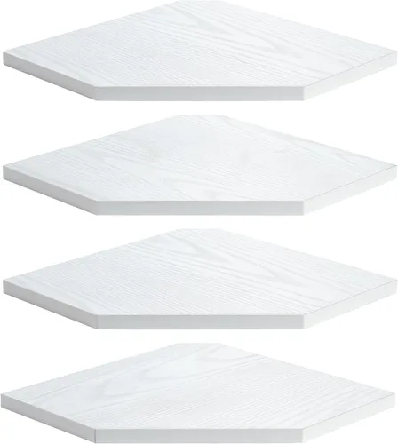 Miniatura 19 de Estante esquinero para montaje en pared, estantes de esquina flotantes, juego de 3 estantes de pared esquineros, estantes de almacenamiento de pared