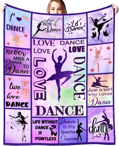 Miniatura 9 de Mantas de regalo para bailarines, vida de baile, mantas de franela y forro polar para sofá, cama, oficina, para todas las estaciones, 50 x 40