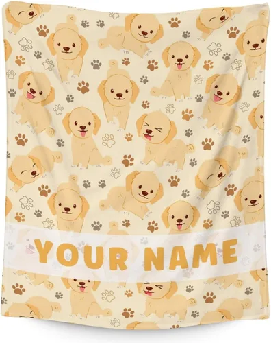Miniatura 26 de Golden Retriever - Manta de regalo – 30 x 40 pulgadas, bonita manta de perro para amantes de los perros, niños, niños y niñas, mantas suaves