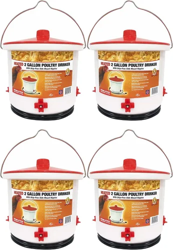 Miniatura 15 de Farm Innovators - Paquete de 2 bebederos térmicos para pollo, cubo para bebedero para aves de corral, 2 galones
