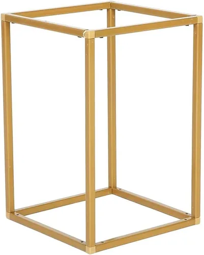Miniatura 6 de Efavormart - Paquete de 2 soportes de metal para flores de boda de 12 pulgadas, soporte geométrico para centro de mesa Dorado