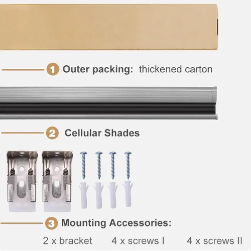 Miniatura 4 de Changshade Persianas celulares personalizadas con filtro de luz, oscurecimiento de habitación con celda individual de 1 pulgada para oficina, sala